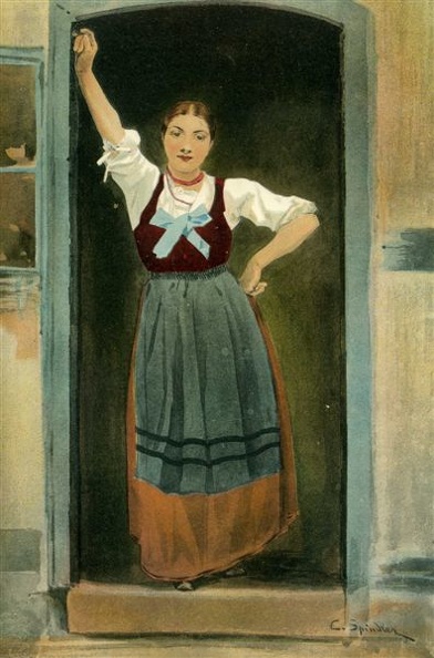 Jeune fille de Retschwiller costume d'été