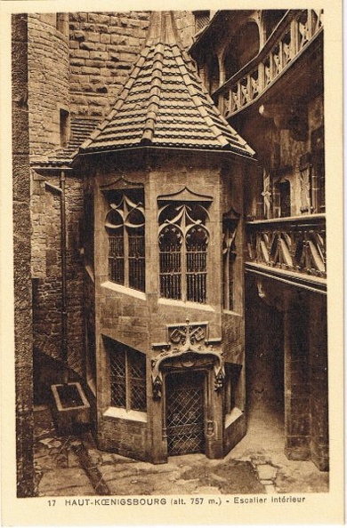 Haut-Koenigsbourg, escalier intérieur