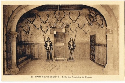 Haut-Koenigsbourg, salle des trophées de chasse