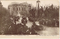 Strasbourg, visite présidentielle en 1918