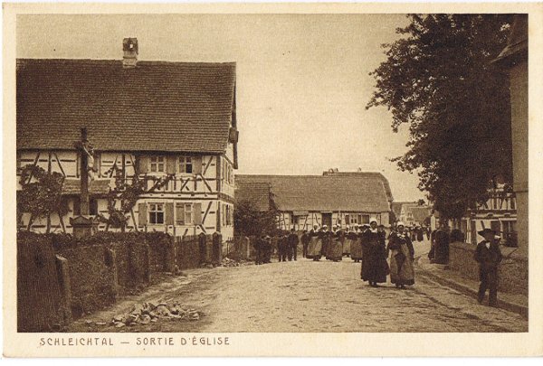 Schleichtal, sortie de l'église