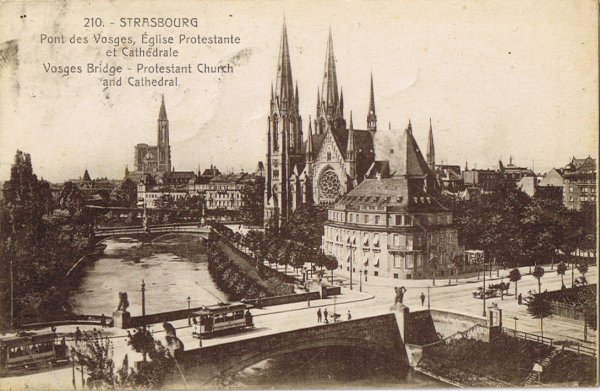 Strasbourg, pont des Vosges, église protestante Saint-Paul