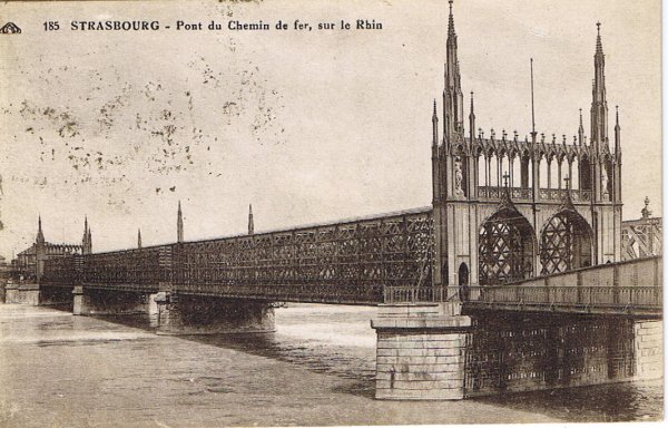 Strasbourg, pont du chemin de fer à Kehl